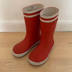 Aigle Lolly Red US 9.5 Eur 26 Rainboots in good used condition